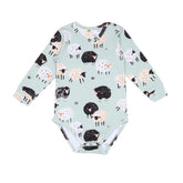 Long-sleeved bodysuit made of cotton (organic)